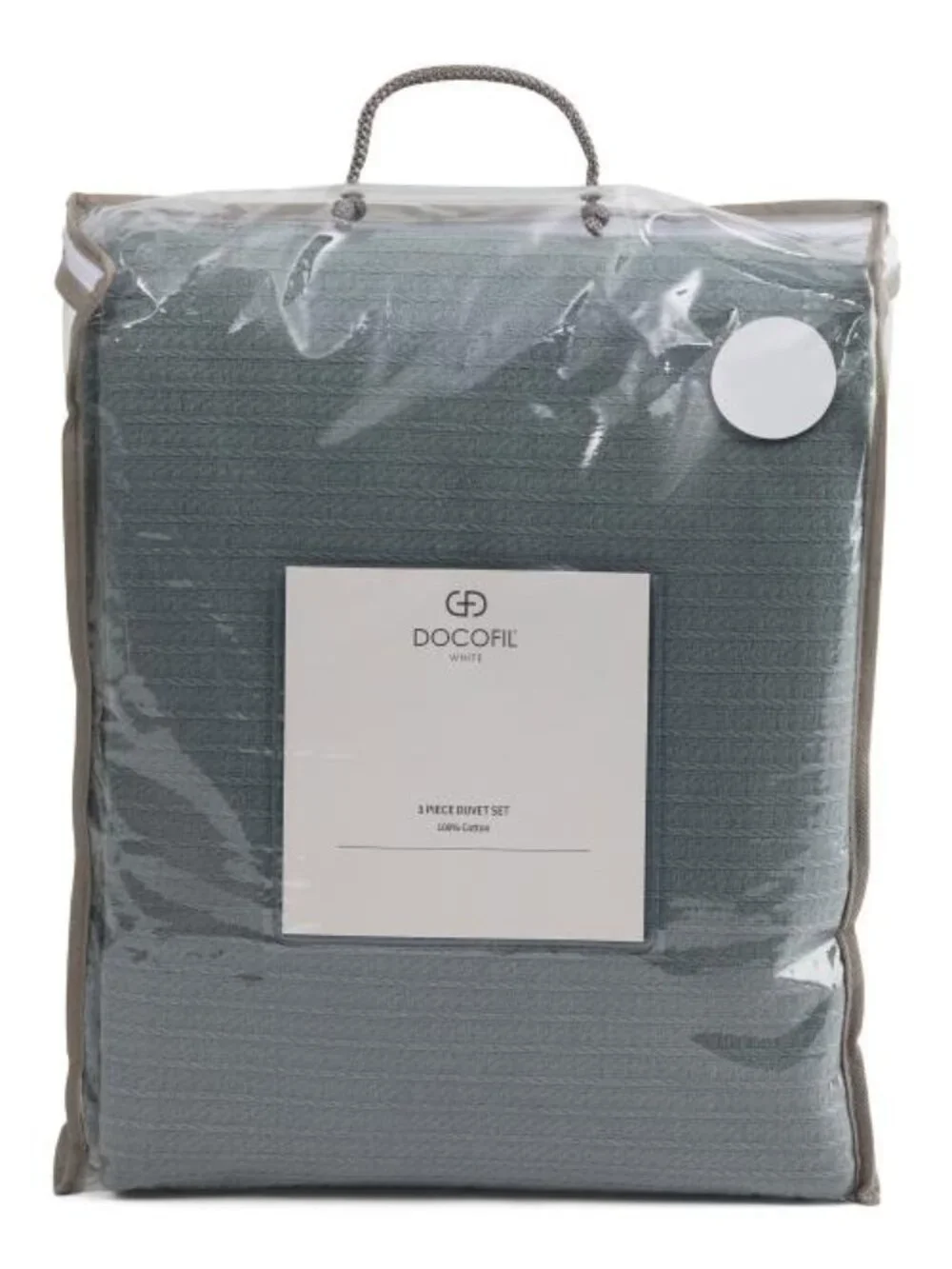 DOCOFIL Made In Portugal 3pc Chambray Rope Texture Duvet Set